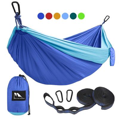 China Nylon Manufacturer LOW MOQ Fast Delivery Custom Double and Single Travel Lightweight Outdoors Camping Hammocks for sale