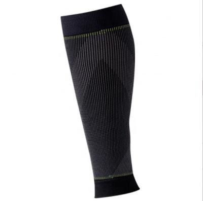 China Breathable 2023 Knit Nylon Spandex Stretch Exercise Sports Running Black Calf Compression Sleeves for sale