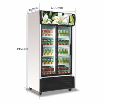 China Single-Temperature China Suppliers Cold Drink Fridge, Fan Door Cooling Glass Fridge, Beverage Display Cooler for sale