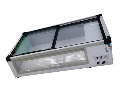 China Double-temperature small freezer showcase for sale