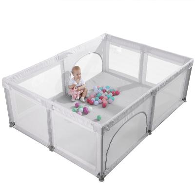 China Cloth Stainless Steel With Cloth Baby Play Yard Guardrail Cloth Kids Large Baby Playpen for sale