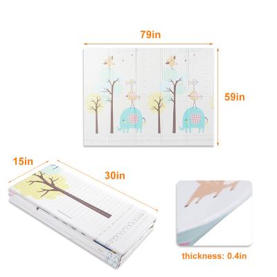 China Educational Toy Foldable Kids Playmat Waterproof Double Side Baby Play Crawling Floor Mat for sale