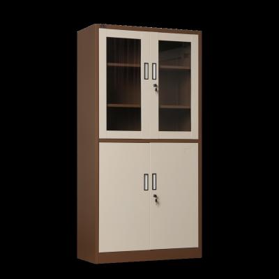 China Steel cupboard (height) adjustable top glass door for sale for sale