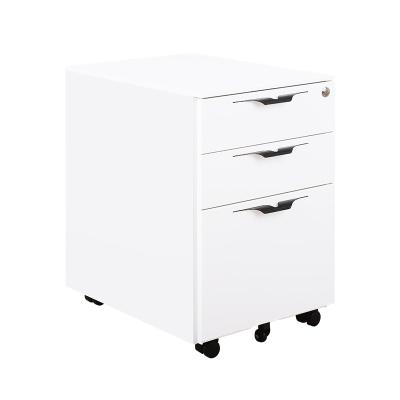 China Modern 3 Drawer Pedestal Cabinet Metal Mobile File Storage Cabinet Office Steel Cabinets for sale