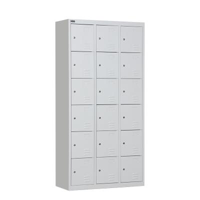 China High Quality Office Administrative Staff 18 Doors Clothes Steel Locker for sale