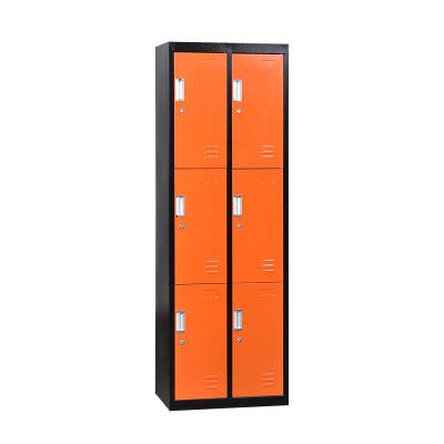 China Modern Hot Sale 3 Tier 6 Doors Steel Locker Factory for sale