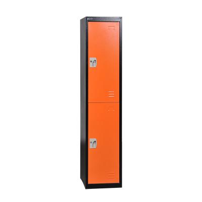 China Modern 2 Tier 2 Door Metal Locker With Handles Multifunctional Factory Hot Selling Style for sale