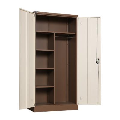 China KD structure steel double door clothing locker wardrobe school locker/2 doors for spa room/double door l steel military army officer for sale