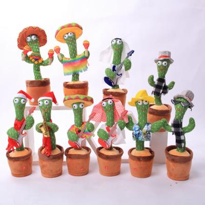 China Wholesale Plush Doll Cactus Plush Doll Funny Early Educational Cute Electronic Plush Toy Shake Dancing Cactus Kids Gifts for sale