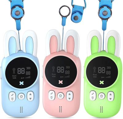 China 2021 New Handheld Mini Cute Rabbit Style Child Interphone 3km Radio Two Way Walkie Talkie For Kids Family/Kids Camping Gift for sale