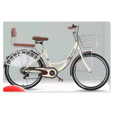 China Steel 22 24 26 Inch Men And Women Adult Lady China Bicycle Women's Student Bikes 26 Ladies Bike High Carbon Steel City Bike for sale