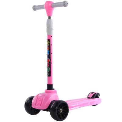 China 2021 wholesale price adjustable handlebar height kick scooter for kids music foot scooter for kids/baby scooters 2 in 1 for sale