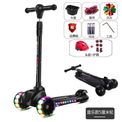 China China Factory Height Adjustable Handlebar Good After Service PU LED Wheel Adjustable Kick Scooter Toy Baby Kids Foot Scooter for sale