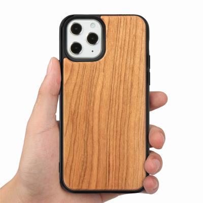 China Real Bamboo Wooden Soft Tpu Back Cover Cell Phone Case Mobile Phone Accessories For iPhone 12 Mini Pro Max Case for sale