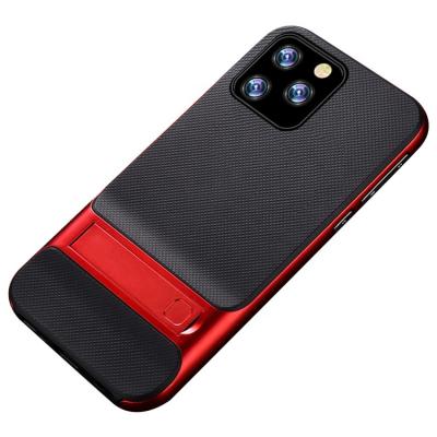 China High Quality New Design Multifunctional Soft Silicone PC Cell Phone Case With Kickstand For Iphone 11 11pro for sale