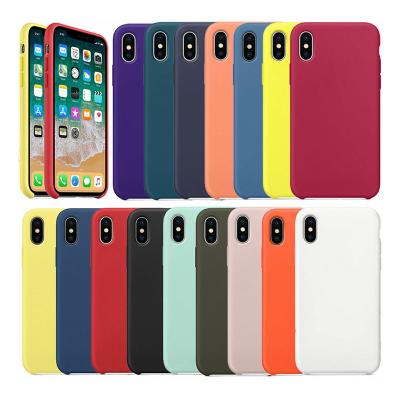 China Hard Soft Silicon For iPhone Case With Logo Back Cover Case For iPhone 11 Pro XR XS MAX Shockproof Offical Max Official Logo for sale