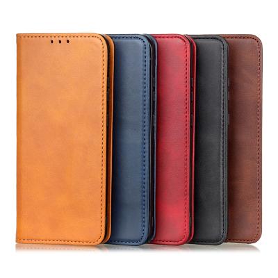 China Anti-fall S21 Flip Case Leather Magnetic Shockproof Case Cowhide For Samsung S21 Ultra Plus Phone Case for sale