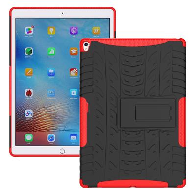 China Pro 9.7 Tablet Case Armor Case Universal Soft Tpu PC Tire Pattern Hybrid iPad Armor Pencil Holder Cover For for sale