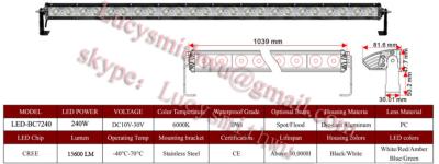 China 240W Led work lights truck driving lamps/Spot/LED arbeidslys foco faenero Faros LED-BC7240 for sale