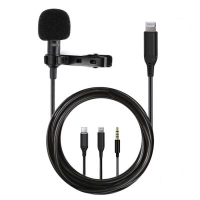 China Handheld Microphone Ultimate Lavalier Microphone For Bloggers And Vloggers Lapel Mic Detachable Omnidirectional Condenser For Smartphones for sale