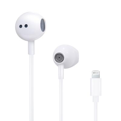 China In-ear for lightning apple i phones to MFi wired white earphone earbud earbuds with custom packing box for sale