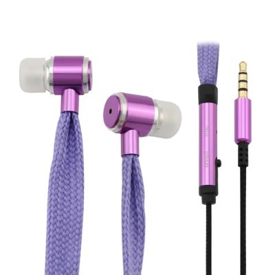 China Fashionable In-ear Lace Stereo Handfree Earphone With Metal Shell for sale