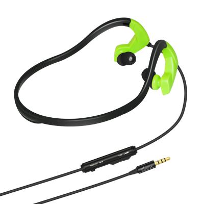 China Oblique Angled In Ear Factory Price Safe Fit Neckband Headphones Comfortable Sports Erphones With MIC for sale