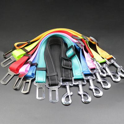 China Reflective Wholesale Adjustable Polyester Dog Cat Car Seat Belt Dog Accessories for sale