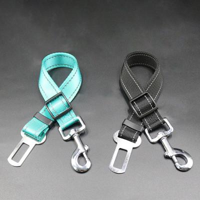 China Reflective Buckle Adjustable Safety Travel Car Dog Strap Reflective Car Seat Belt for sale