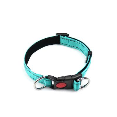 China Factory Price Two D Ring Durable Pure Color Collar Padded Adjustable Soft Pet Collar for sale