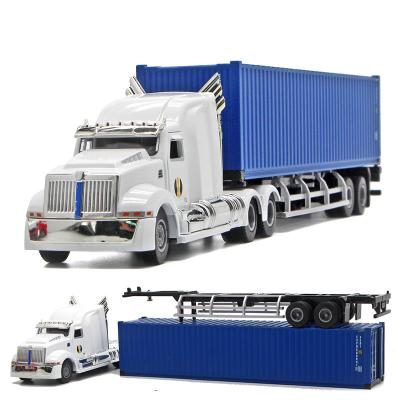 China Diecast Toy New Arrive Extended Container Truck Model Large Scale Toy Trucks Diecast Truck 1 24 Scale Model Trucks for sale