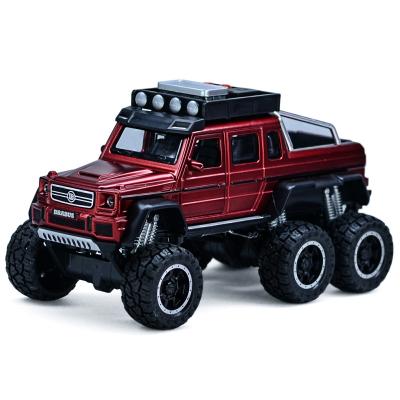 China Toy Birthday Gift Diecast Boys Pull Back High Quality Diecast Car Model Six-Wheel Truck Toy Cars Hi for sale