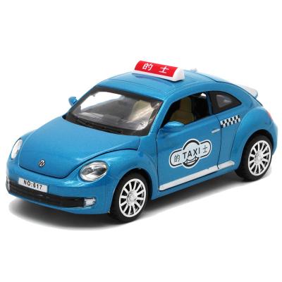 China Diecast Toy Hight Quality Pull Back Car Promotion Gift For Kids Diecast Taxi Car Toy Beetle Cars Toy for sale