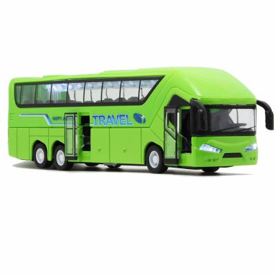 China Diecast Toy New Arrive Advertising Gift OEM Team Bus Toy Bus Children Model Toy Bus for sale