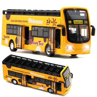 China Diecast Toy New Arrive OEM Figure Toy Kids Gift Diecast Double Decker Bus Toy for sale