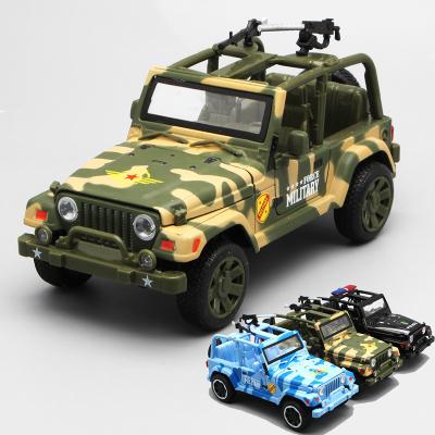 China Diecast Toy Best Quality Kids Birthday Gift Bag Custom OEM Pull Back Toy Car Diecast 1 Diecast Model 32 Military Off Road Toy Car for sale