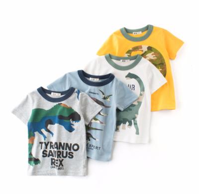 China Kids Cartoon Clothing Boys Breathable Cotton Shorts Sleeves Summer Clothing Toddler T-shirt Wholesale for sale