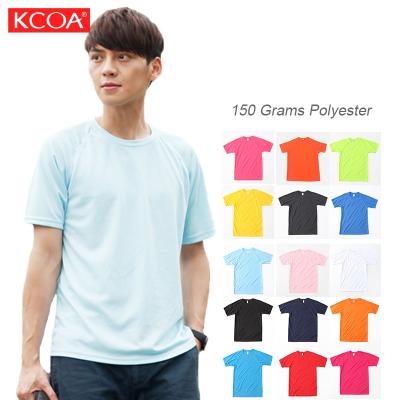 China KCOA Anti-Shrink Round Neck Sports Custom Quick Dry 100% Polyester 150 Grams Printed T-Shirt for sale