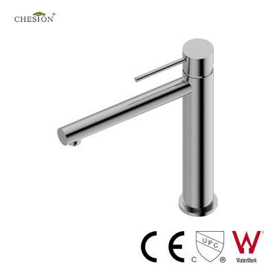 China Watermark CUPC Good Quality Stainless Steel Basin Faucet Contemporary Sink Faucet Single Hole Chrome Grifo De Cocina for sale