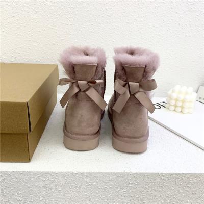 China High Quality Round Sheepskin Ankle Boots For Women Lady Simplicity Shoes Women's Winter Boots for sale