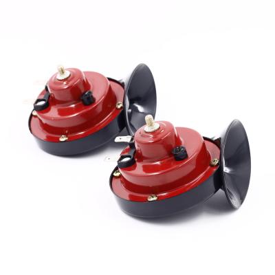 China Plastic+Iron 2pcs 12V Air Horn for Marine Boat Loud Alarm Car Horn Snail Air Horn Dual Tone Loud Signal Electric Boat Motorcycle Kit for sale