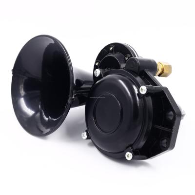 China ABS Universal For Car Truck 135db Auto Super Loud Air Horn 12/24V Trumpet Air Horn With Valve Flat Car Electrical Accessories for sale