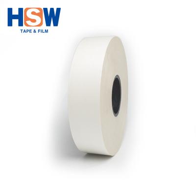 China Machine Packing White 125um Kraft Paper Melt Tape Hot Tape For Packing for sale