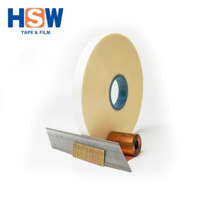 China Heat Resistant Hazy 108um PET Heat Seal Tape For Joining Nails Staples C-Rings for sale