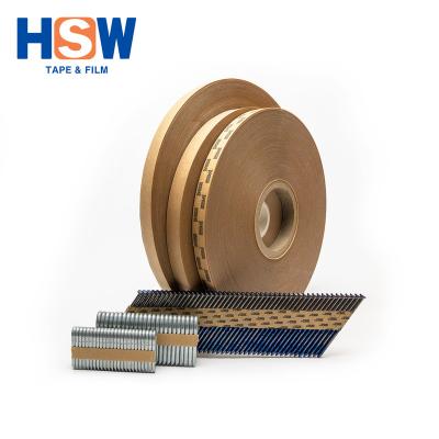 China 200um Brown Kraft Paper Heat Resistant Top Metal Adhesion Tape For Nails Staples Joining C-Rings for sale