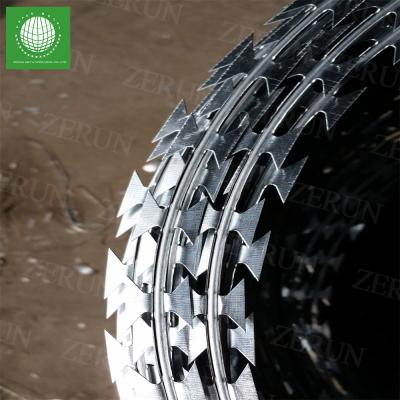 China Protection Performance Razor Barbed Wire Price In Bangladesh / Razor Wire Installation Cost / Razor Wire Labyrinth for sale