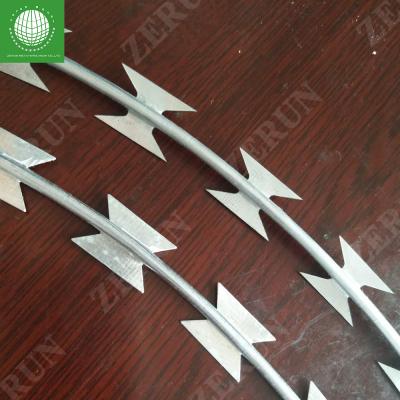 China Protective Performance 2.5 Mm Steel Wire Razor Barbed Wire Price In Bangladesh Razor Wire Cost Per Meter for sale