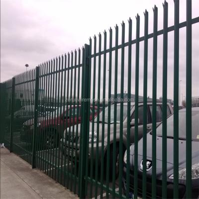 China Easily Assembled Simple W Profile Spike Wrought Iron Palisade Fence Prices for sale