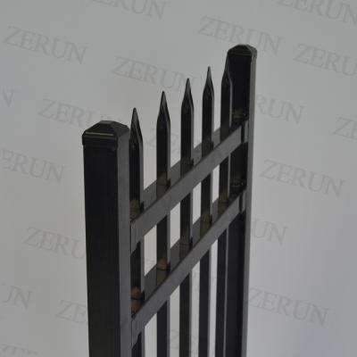 China Easily assembled wrought iron fence spear points pierce metal top fence for sale