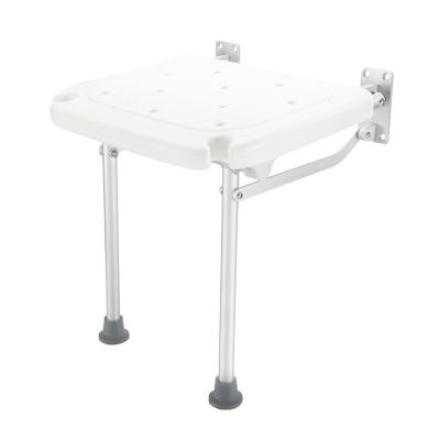 China Waterproof Elderly Aluminum Alloy Bathroom Durable Disabled Bath Chair Wall Mounted With Plastic Seat for sale